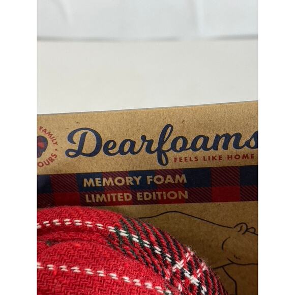 DEARFOAMS Women's Red Plaid Mama Bear Logo Clog Slippers SZ XL(11/12) - Picture 9 of 10